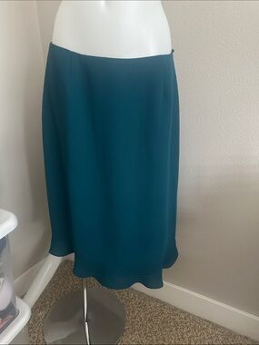Talbots Teal Midi Skirt